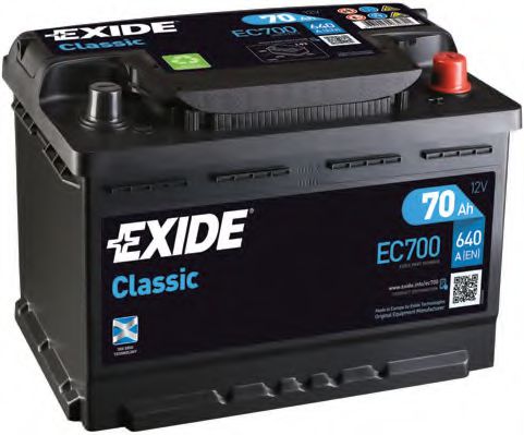 Стартерная аккумуляторная батарея EXIDE EC700