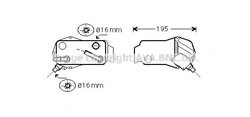 Масляный радиатор AVA QUALITY COOLING BW3351