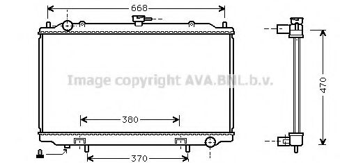 Радиатор, охлаждение двигателя AVA QUALITY COOLING DN2188
