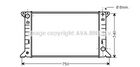 Радиатор, охлаждение двигателя AVA QUALITY COOLING FD2085