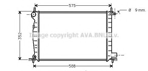 Радиатор, охлаждение двигателя AVA QUALITY COOLING FD2224