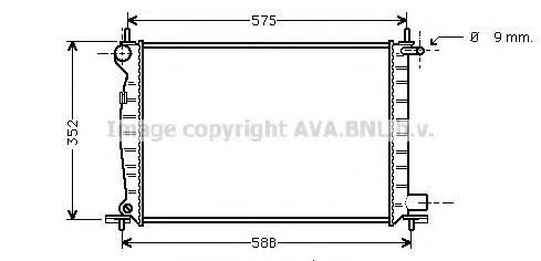 Радиатор, охлаждение двигателя AVA QUALITY COOLING FDA2224