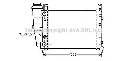 Радиатор, охлаждение двигателя AVA QUALITY COOLING FT2040