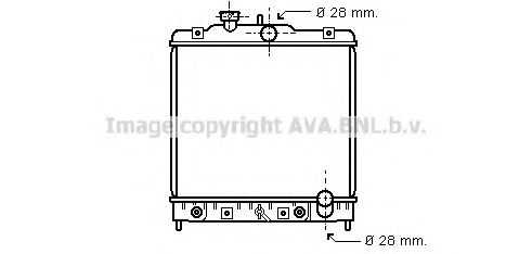 Радиатор, охлаждение двигателя AVA QUALITY COOLING HD2069