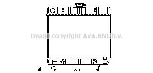 Радіатор, охолодження двигуна AVA QUALITY COOLING MS2043