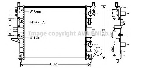 Радиатор, охлаждение двигателя AVA QUALITY COOLING MSA2331