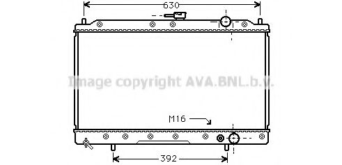Радіатор, охолодження двигуна AVA QUALITY COOLING MTA2043