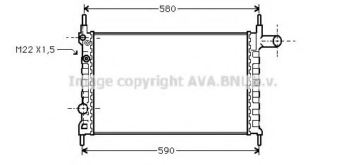 Радиатор, охлаждение двигателя AVA QUALITY COOLING OLA2150