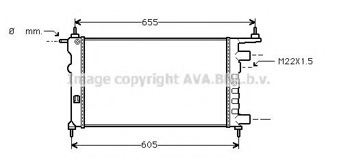 Радиатор, охлаждение двигателя AVA QUALITY COOLING OLA2261