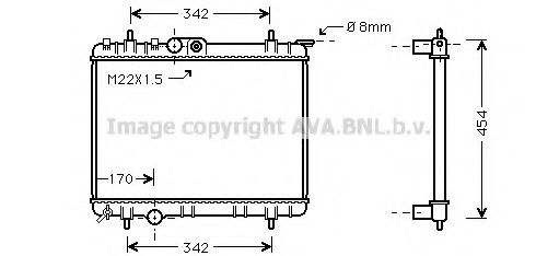 Радиатор, охлаждение двигателя AVA QUALITY COOLING PEA2190