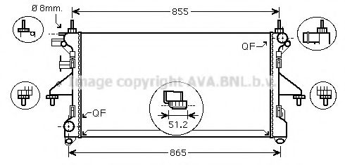 Радиатор, охлаждение двигателя AVA QUALITY COOLING PEA2308