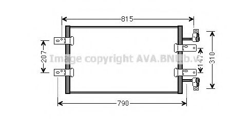Радіатор кондиціонера AVA QUALITY COOLING RT5451