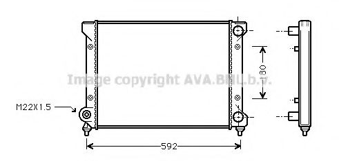 Радиатор, охлаждение двигателя AVA QUALITY COOLING ST2033