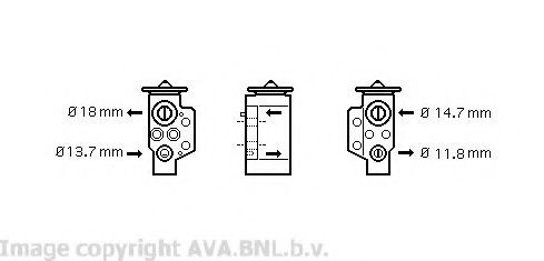 Расширительный клапан, кондиционер AVA QUALITY COOLING VW1243