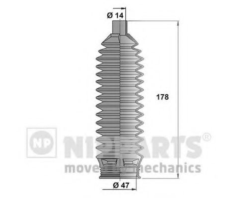 Комплект пыльников рулевой рейки NIPPARTS J2840504