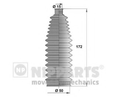 Комплект пыльников рулевой рейки NIPPARTS J2842023