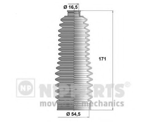 Комплект пыльников рулевой рейки NIPPARTS J2842028