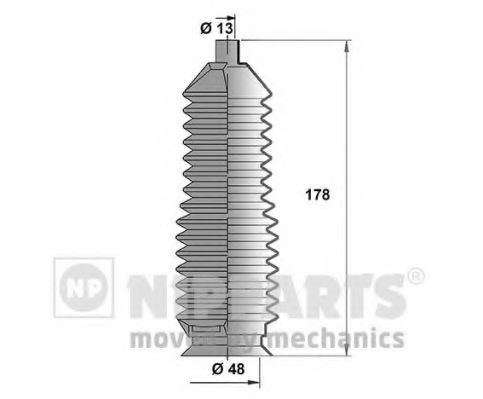 Комплект пыльников рулевой рейки NIPPARTS J2843004