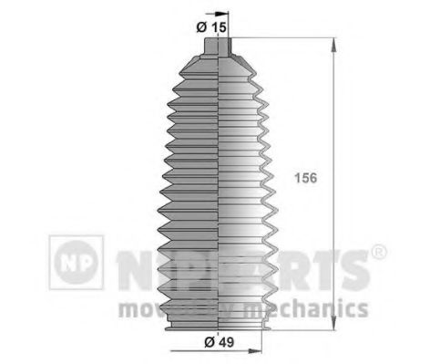 Комплект пыльников рулевой рейки NIPPARTS J2843012