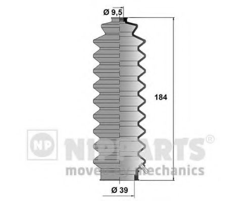 Комплект пыльников рулевой рейки NIPPARTS J2844001
