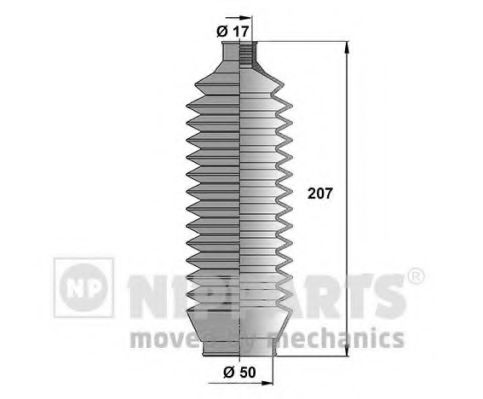 Комплект пыльников рулевой рейки NIPPARTS J2845008