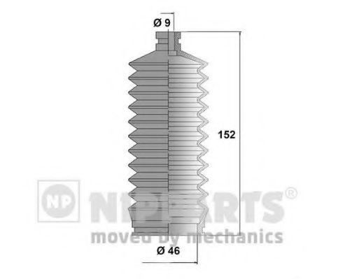 Комплект пыльников рулевой рейки NIPPARTS J2846011