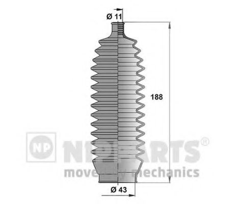 Комплект пыльников рулевой рейки NIPPARTS J2847010
