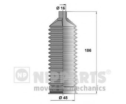 Комплект пыльников рулевой рейки NIPPARTS N2840510