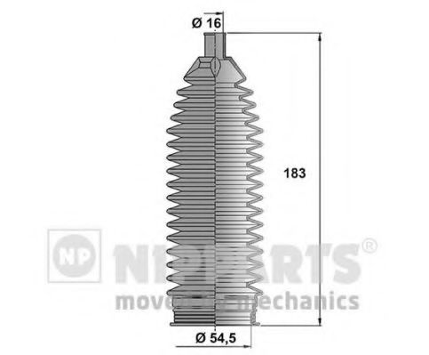 Комплект пыльников рулевой рейки NIPPARTS N2840512