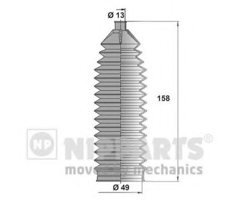 Комплект пиляків рульової рейки NIPPARTS N2840905