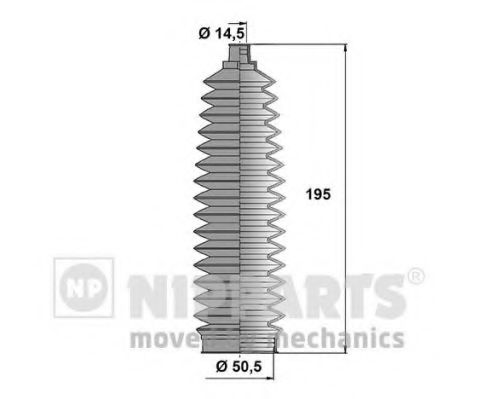 Комплект пыльников рулевой рейки NIPPARTS N2842034