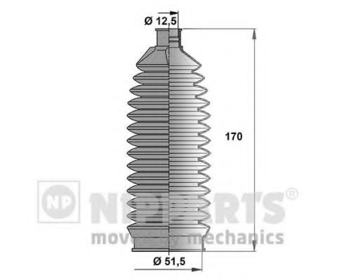 Комплект пыльников рулевой рейки NIPPARTS N2844010