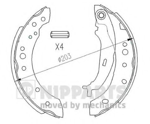 Тормозные колодки NIPPARTS N3505043
