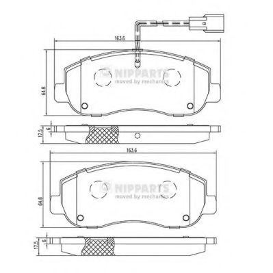 Тормозные колодки NIPPARTS N3601105