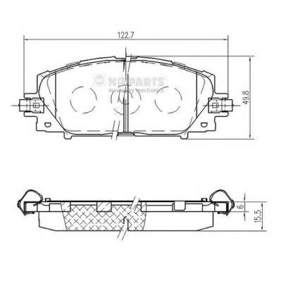 Тормозные колодки NIPPARTS N3602148