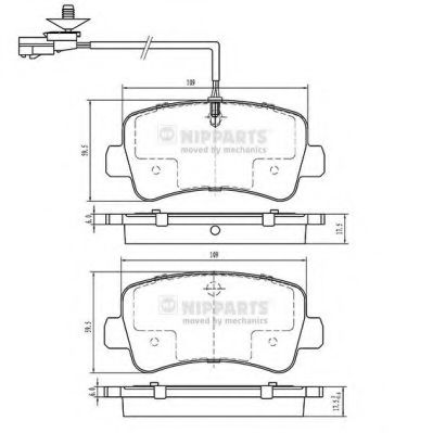 Тормозные колодки NIPPARTS N3611057