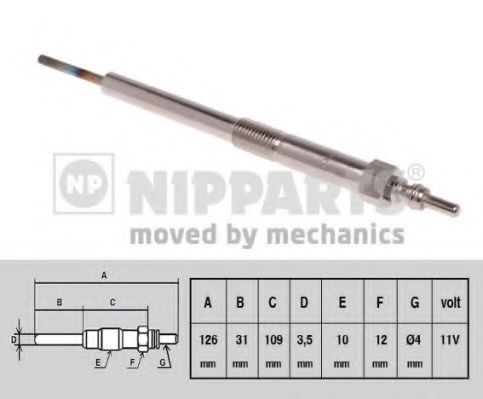 Свеча накала NIPPARTS N5714003