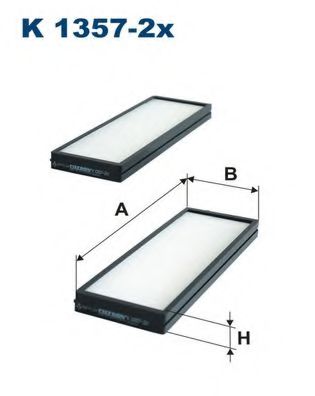 Фильтр салона FILTRON K1357-2x