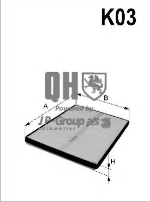 Фильтр салона JP GROUP 3028100309