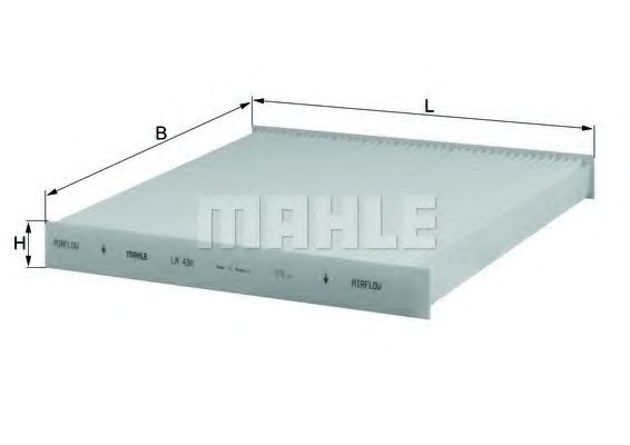 Фильтр салона MAHLE ORIGINAL LA 430