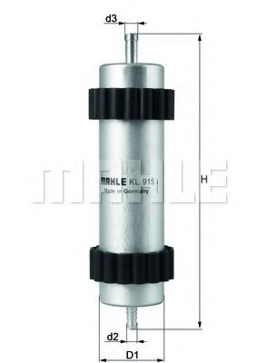 Топливный фильтр MAHLE ORIGINAL KL 915