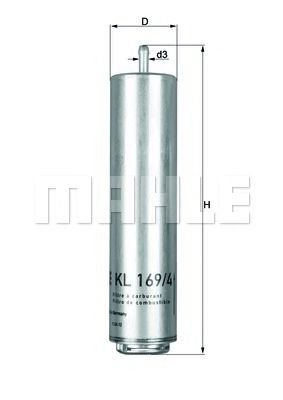 Топливный фильтр MAHLE ORIGINAL KL 169/4D