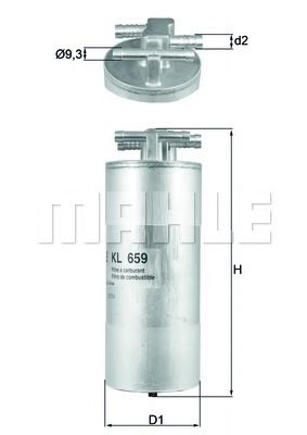 Паливний фільтр MAHLE ORIGINAL KL 659