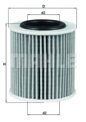 Масляный фильтр MAHLE ORIGINAL OX 834D