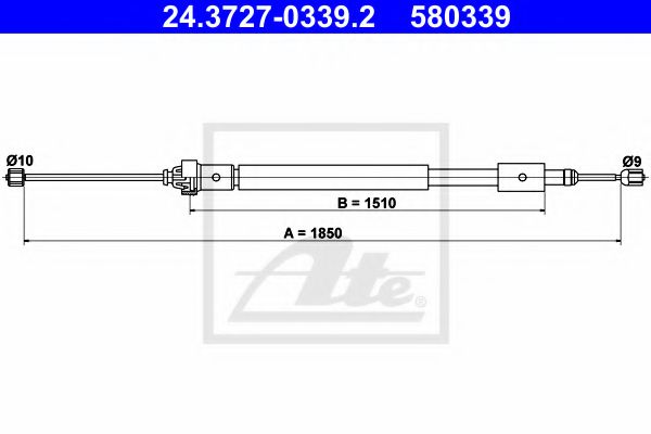 Трос ручника ATE 24.3727-0339.2