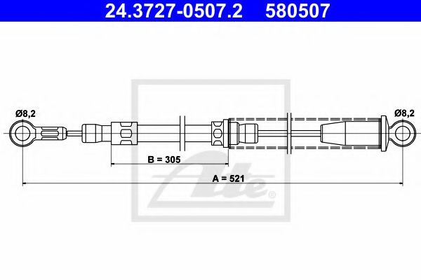 Трос ручника ATE 24.3727-0507.2