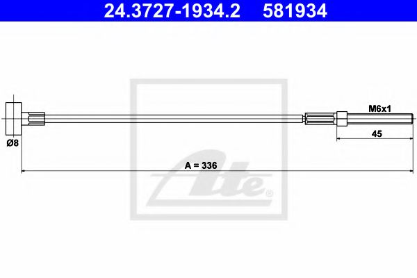 Трос ручника ATE 24.3727-1934.2