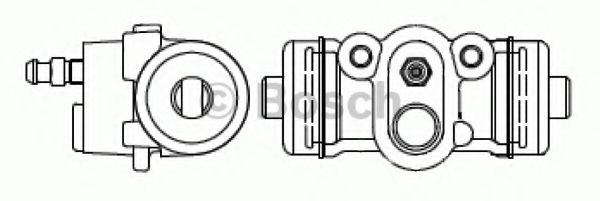 Колесный тормозной цилиндр BOSCH F 026 002 387