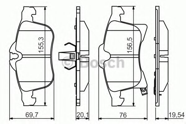 Тормозные колодки BOSCH 0 986 494 513