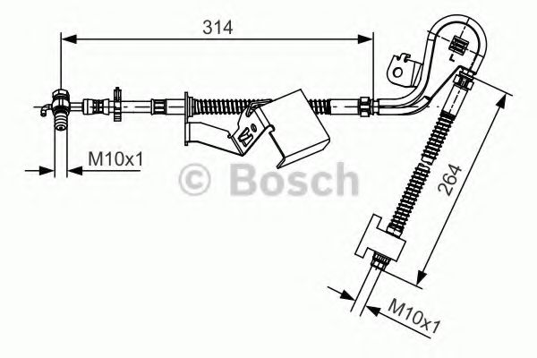 Тормозной шланг BOSCH 1 987 481 468